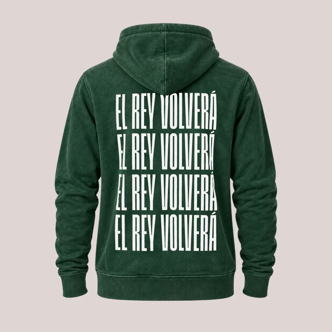 EL REY VOLVER脕 - HOODIE ACID WASH - 0
